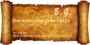 Bardakovics Gabriella névjegykártya