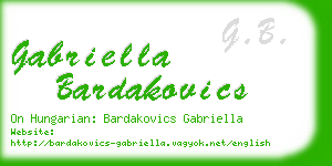 gabriella bardakovics business card